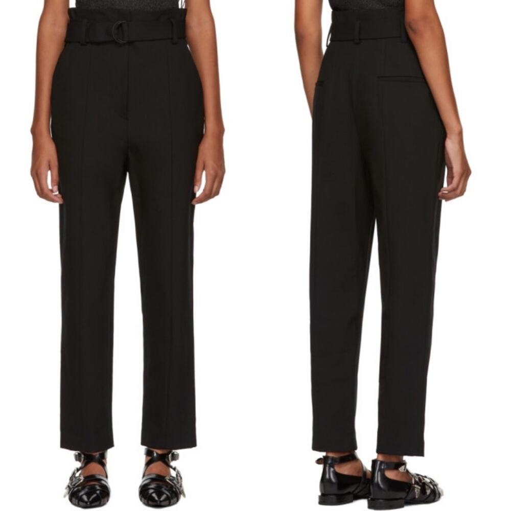 New RAG & BONE Wallace Paperbag Black Pants. Size 2